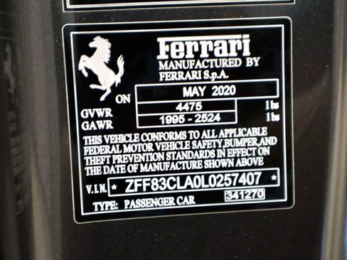 Certified 2020 Ferrari 812 Superfast RWD image 35