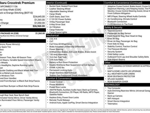 Used 2021 Subaru Crosstrek 2.0i Premium w/ Popular Package #4 image 3