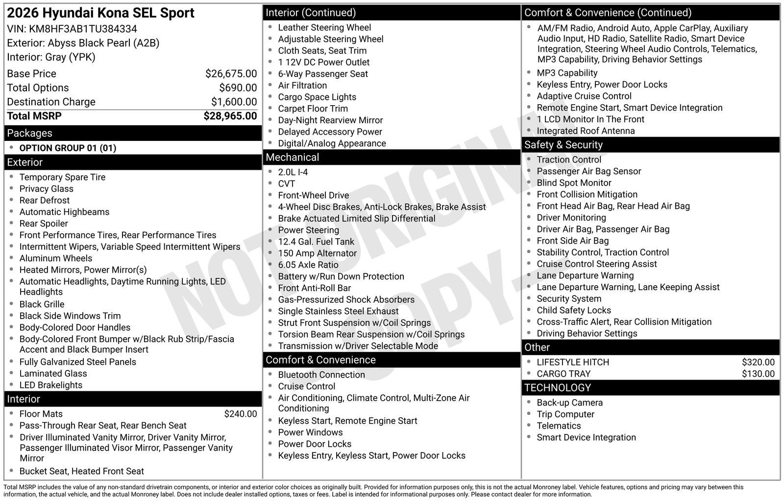 New 2026 Hyundai Kona SEL Sport FWD image 4