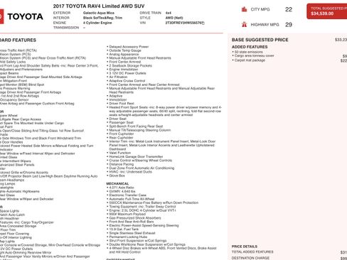 Used 2017 Toyota RAV4 Limited image 5