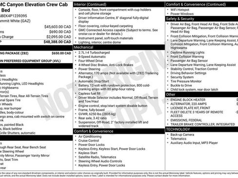 Used 2023 GMC Canyon Elevation w/ Trailering Package AWD/4WD image 9