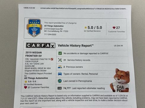 Used 2019 Nissan Frontier SV image 29