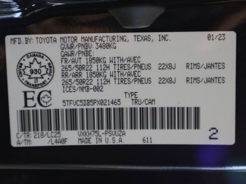 Used 2023 Toyota Tundra Capstone image 48