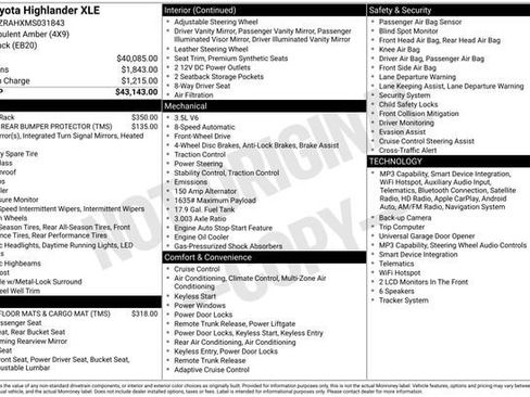 Certified 2021 Toyota Highlander XLE FWD image 37