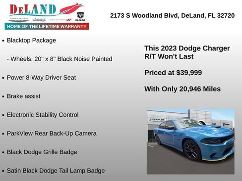 Used 2023 Dodge Charger R/T w/ Blacktop Package RWD image 3