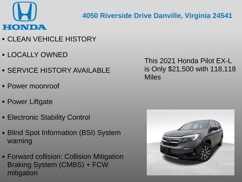 Used 2021 Honda Pilot EX-L image 7