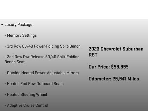 Used 2023 Chevrolet Suburban RST w/ Sport Performance Package image 30