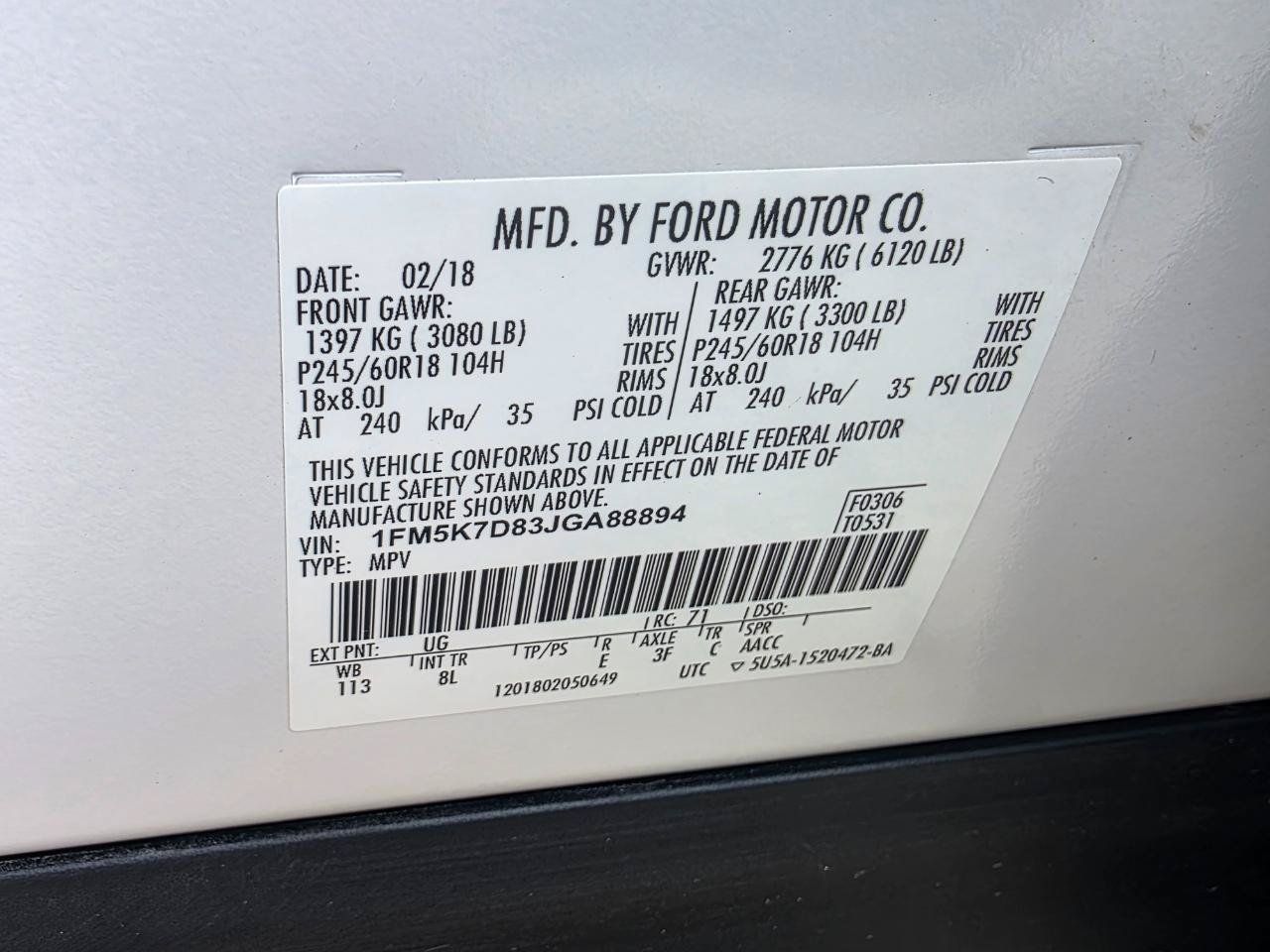 Used 2018 Ford Explorer XLT w/ Equipment Group 201A FWD image 28