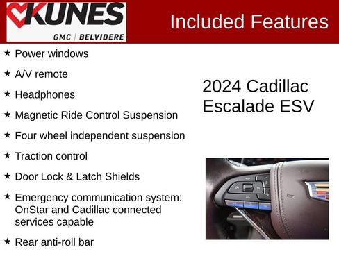 Used 2024 Cadillac Escalade ESV Sport Platinum w/ LPO, ONYX Package AWD/4WD image 3