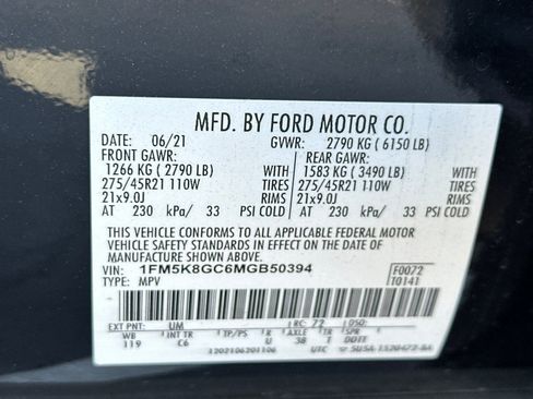 Used 2021 Ford Explorer ST w/ Equipment Group 401A AWD/4WD image 25