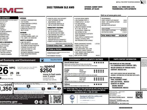 Used 2022 GMC Terrain SLE w/ Driver Convenience Package AWD/4WD image 3