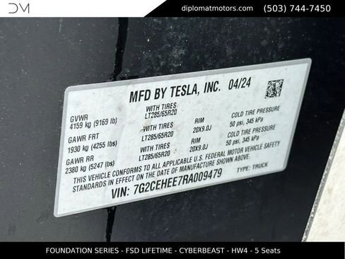 Used 2024 Tesla Cybertruck Cyberbeast AWD/4WD image 46