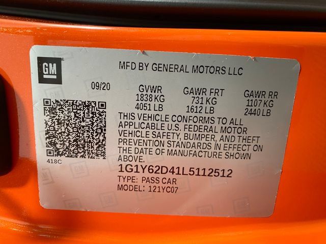 Certified 2020 Chevrolet Corvette Stingray Coupe w/ Z51 Performance Package RWD image 31