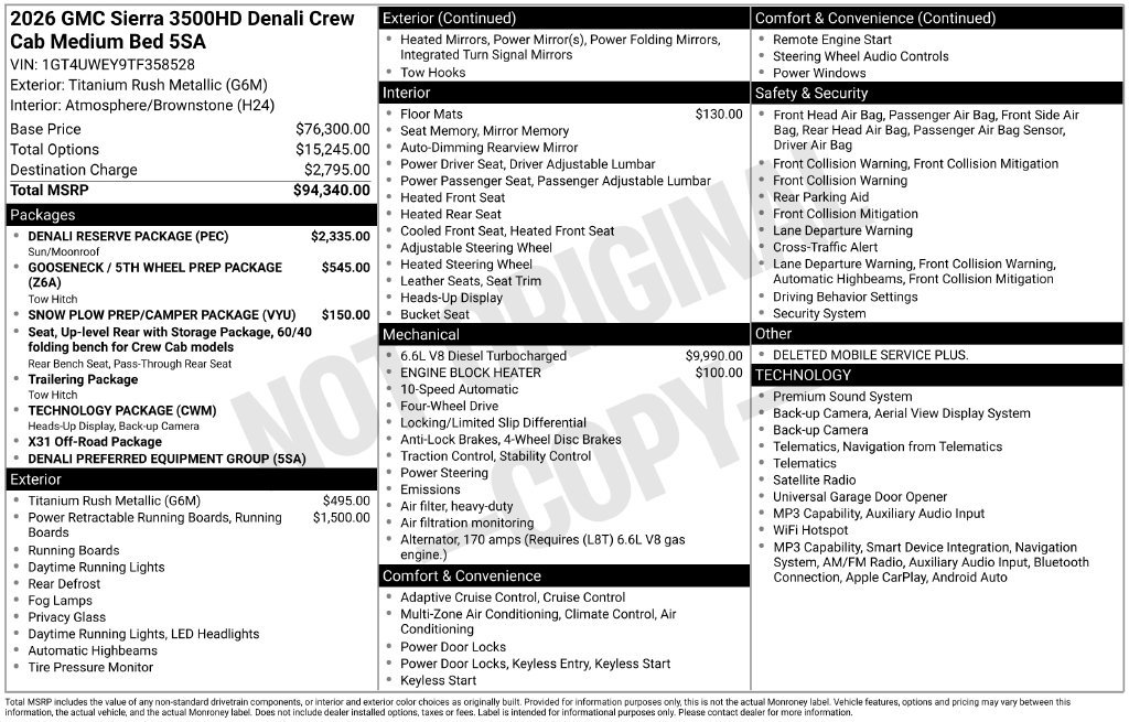 New 2026 GMC Sierra 3500 Denali w/ Denali Reserve Package AWD/4WD image 45