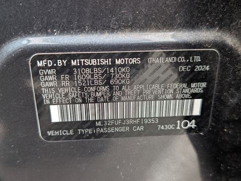 Used 2024 Mitsubishi Mirage G4 Black Edition image 33