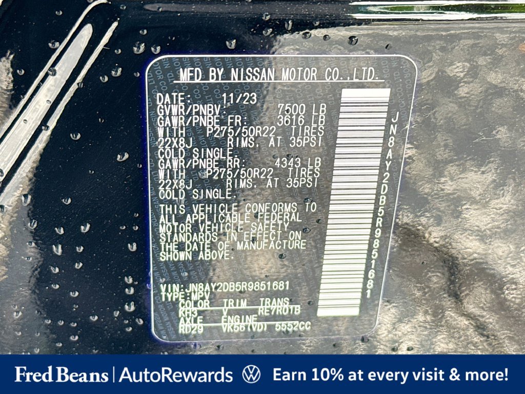 Used 2024 Nissan Armada Platinum w/ Captain's Chairs Package AWD/4WD image 40