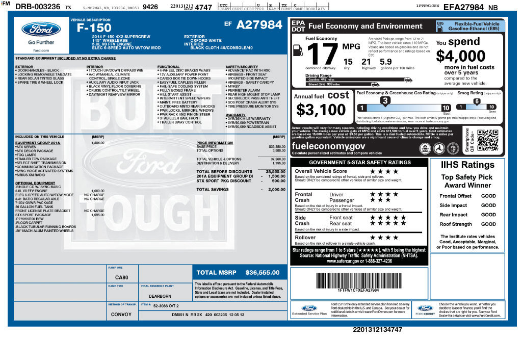 Used 2014 Ford F150 STX w/ Equipment Group 201A Mid RWD image 6
