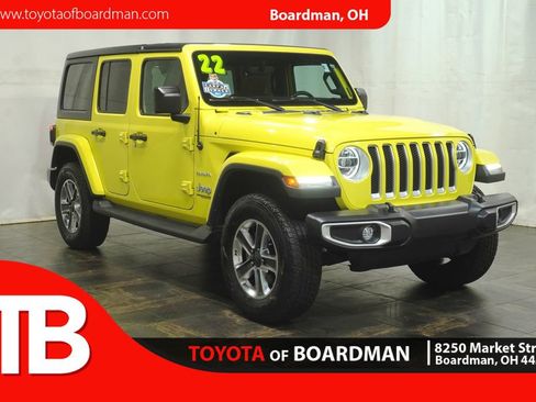 Used 2022 Jeep Wrangler Unlimited Sahara w/ LED Lighting Group AWD/4WD image 1