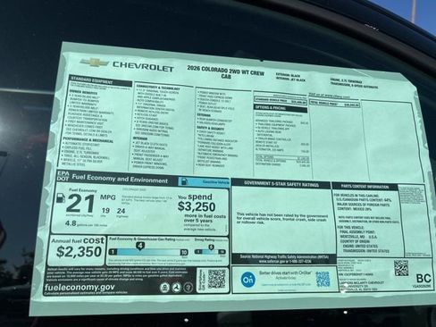 New 2026 Chevrolet Colorado W/T w/ Advanced Trailering Package image 32