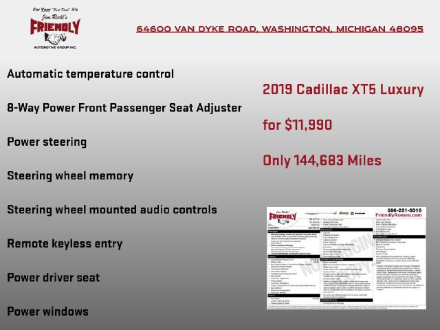 Used 2019 Cadillac XT5 Luxury FWD image 5