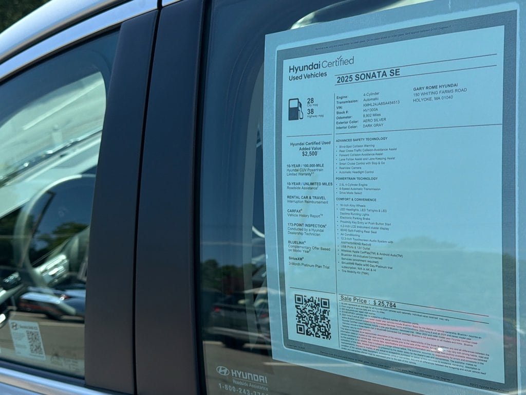 Certified 2025 Hyundai Sonata SE FWD image 29
