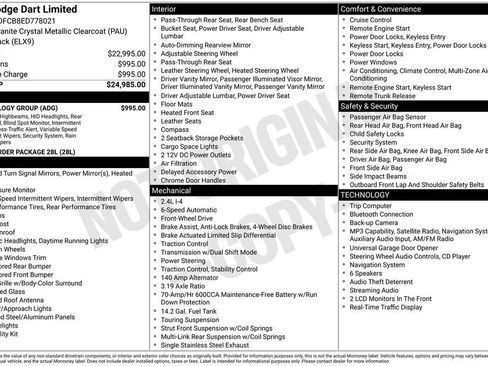 Used 2014 Dodge Dart Limited w/ Technology Group FWD image 2