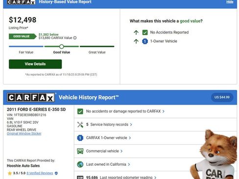 Used 2011 Ford E-350 and Econoline 350 Super Duty w/ PWR Group image 2