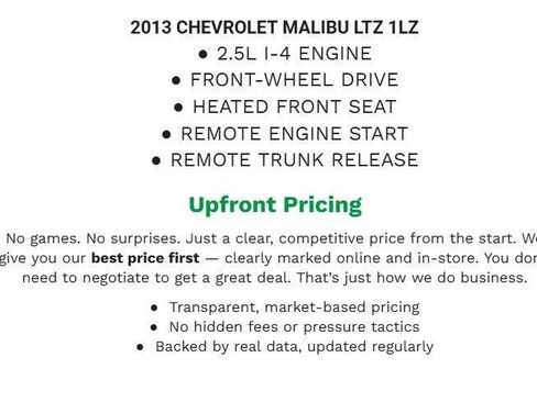 Used 2013 Chevrolet Malibu LTZ image 1