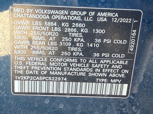 Used 2023 Volkswagen Atlas SE w/ Panoramic Sunroof Package image 8