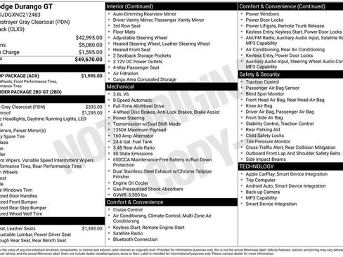 Used 2022 Dodge Durango GT w/ Blacktop Package AWD/4WD image 4