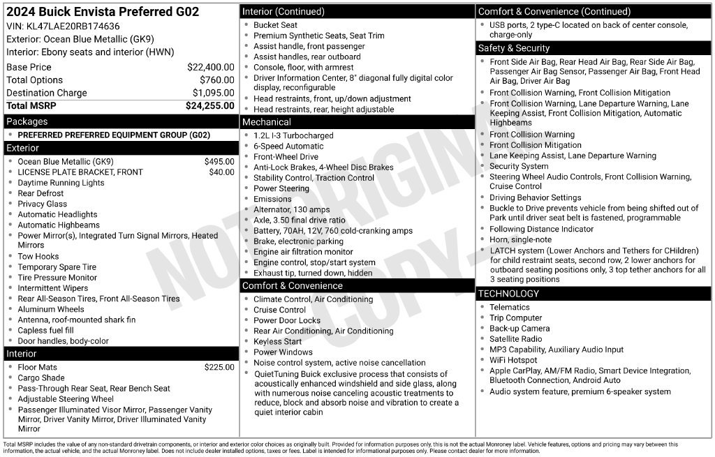 Used 2024 Buick Envista Preferred FWD image 32
