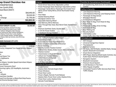 Used 2023 Jeep Grand Cherokee 4WD 4xe w/ Luxury Tech Group II image 2
