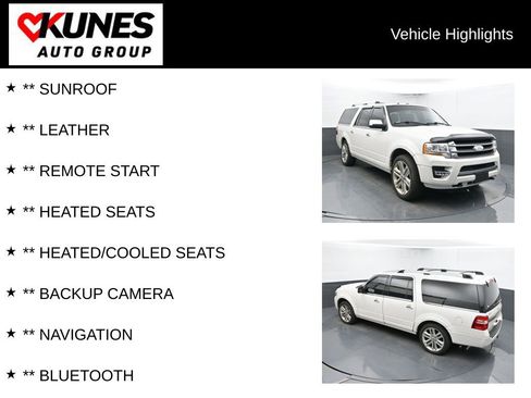 Used 2015 Ford Expedition EL Limited w/ Equipment Group 301A AWD/4WD image 2