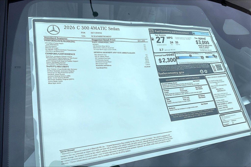 New 2026 Mercedes-Benz C 300 4MATIC Sedan image 12