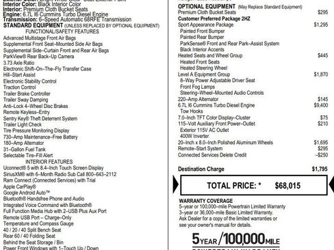 Used 2022 RAM 2500 Big Horn w/ Level A Equipment Group image 3