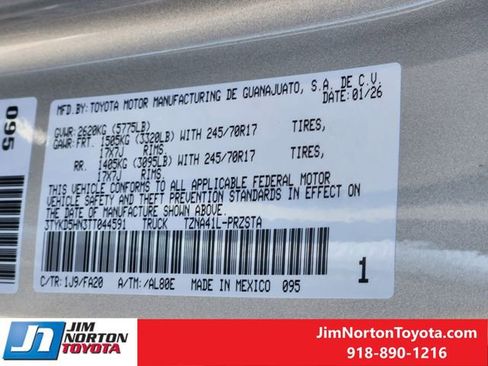 New 2026 Toyota Tacoma SR image 23