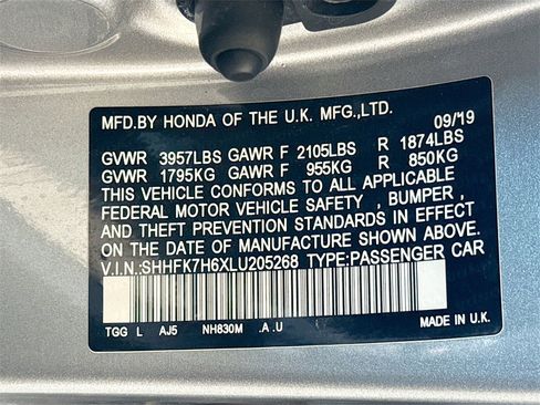 Used 2020 Honda Civic EX image 30