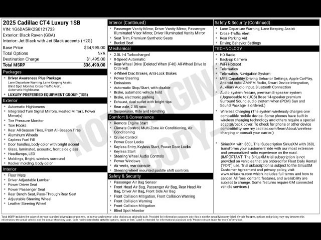 Used 2025 Cadillac CT4 Luxury RWD image 4