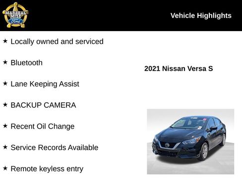Used 2021 Nissan Versa S FWD image 2