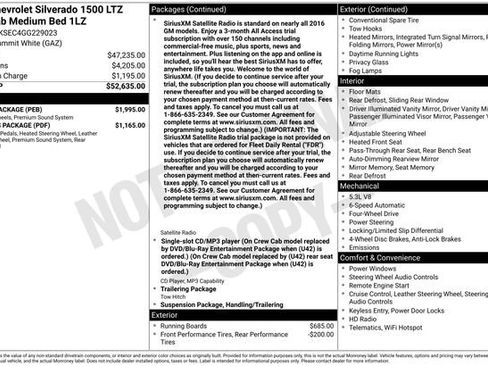 Used 2016 Chevrolet Silverado 1500 LTZ w/ Sport Package image 6