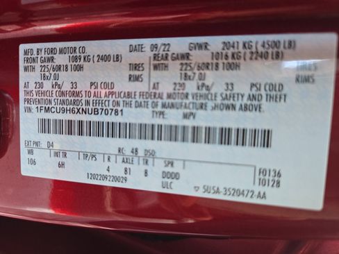 Certified 2022 Ford Escape SEL image 27