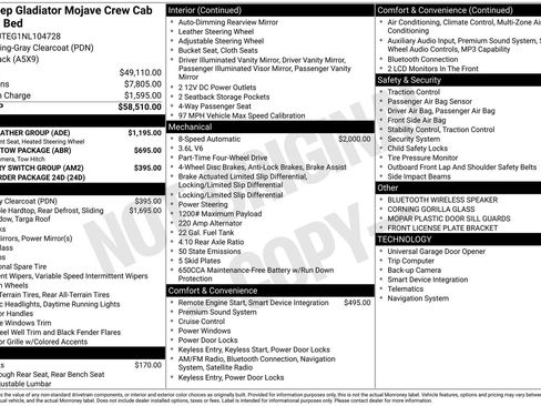 Used 2022 Jeep Gladiator Mojave w/ Cold Weather Group AWD/4WD image 35