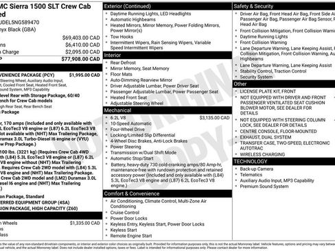 Used 2022 GMC Sierra 1500 SLT w/ SLT Convenience Package AWD/4WD image 63