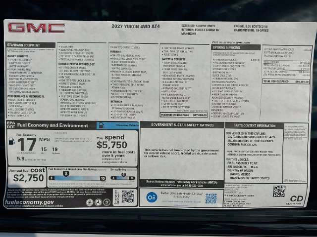 New 2027 GMC Yukon AT4 w/ AT4 Premium Package AWD/4WD image 21