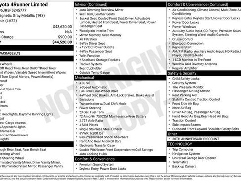 Used 2015 Toyota 4Runner Limited image 21