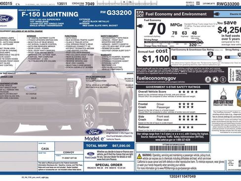 New 2024 Ford F150 Lightning Pro image 2