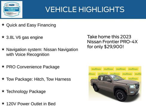 Used 2023 Nissan Frontier PRO-4X w/ Pro Convenience Package AWD/4WD image 23