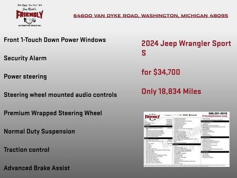 Used 2024 Jeep Wrangler Sport S image 6