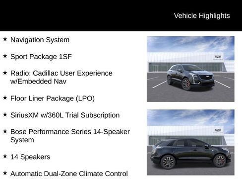 New 2025 Cadillac XT5 Sportv w/ LPO, Floor Liner Package image 10