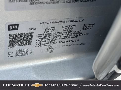 Used 2022 Chevrolet Silverado 1500 Custom RWD image 11